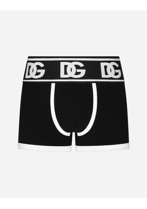 Dolce & Gabbana Two-way Stretch Jersey Boxers With Dg Logo - Man Underwear And Loungewear Multi-colored Cotton 4