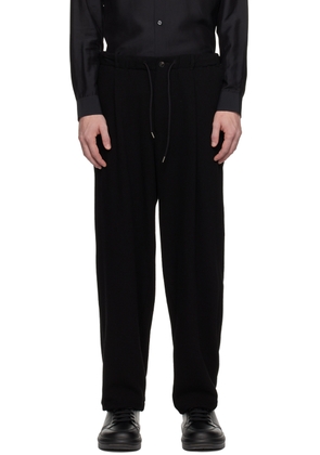 Emporio Armani Black Drawstring Trousers