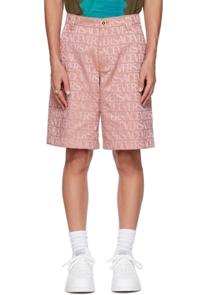 Versace Pink Allover Shorts