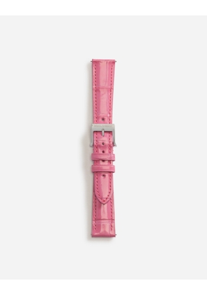 Dolce & Gabbana Alligator Strap With Buckle And Hook In Steel - Woman Watches&straps Pink Onesize