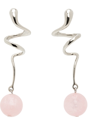 Mondo Mondo Silver & Pink Martini Earrings