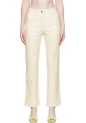 Miaou Off-White Junior Faux-Leather Pants