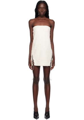 Dion Lee White Snake Etched Leather Minidress