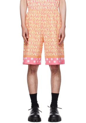 Versace Pink & Yellow Allover Shorts
