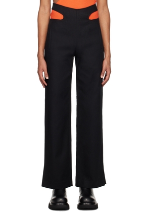 Dion Lee Black Y-Front Buckle Trousers