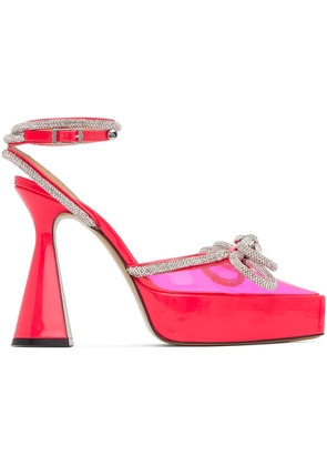 MACH & MACH Pink Double Bow Platform Heels