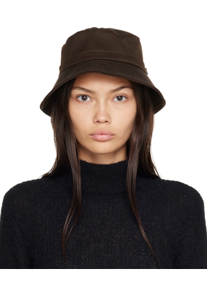 OUR LEGACY Brown Mother-Of-Pearl Bucket Hat