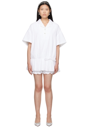 SHUSHU/TONG White Pleated Minidress
