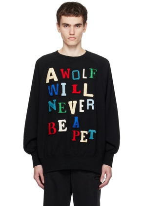 UNDERCOVER Black Appliqué Sweatshirt