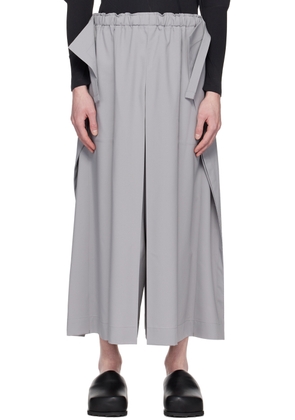 132 5. ISSEY MIYAKE Gray Paraglider Trousers