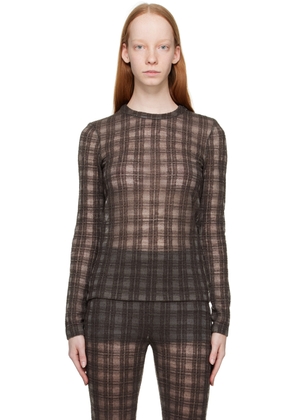Elleme Brown Check Sweater