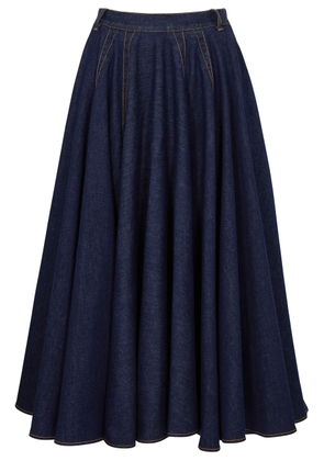 Alaïa Denim Midi Skirt - Blue Denim - 38 (UK10 / S)