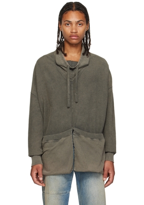 T/SEHNE Gray Fold-Up Sweatshirt