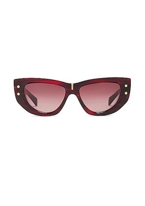 BALMAIN B-muse Sunglasses in Red Swirl & Gold - Red. Size all.