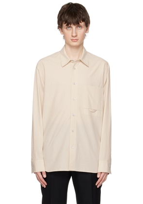 Solid Homme Beige Embroidered Shirt