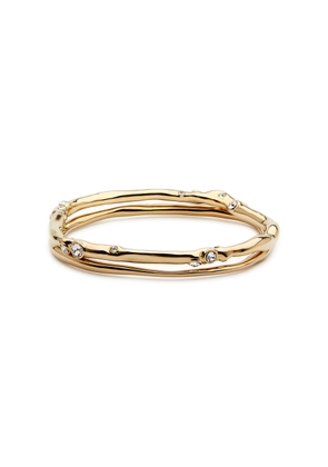 Dries Van Noten Crystal-embellished Bracelet - set of two - Gold