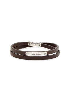 Saint Laurent Leather Bracelet - Brown