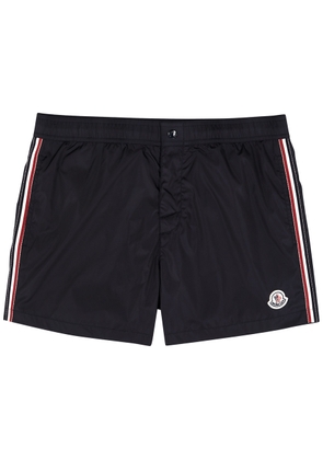 Moncler Striped Logo Shell Swim Shorts - Navy