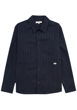 Maison Kitsuné Striped Cotton-blend Overshirt - Navy - L