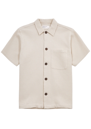 Universal Works Tech Waffle-knit Cotton Shirt - Cream - L
