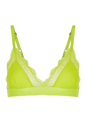Love Stories Love Lace Lace-trimmed Soft-cup bra - Lime