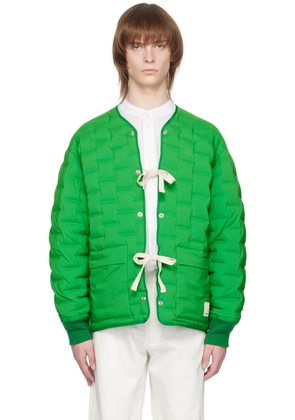 Emporio Armani Green Quilted Down Jacket