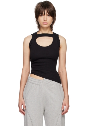 SRVC Black Ruched Tank Top
