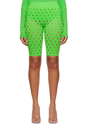 Maisie Wilen Green Perforated Shorts
