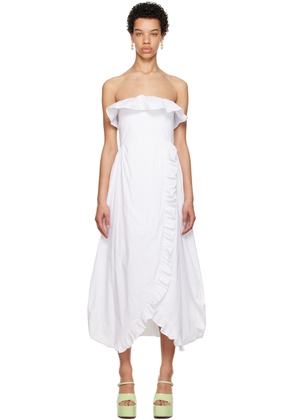 Kika Vargas White Sylvia Maxi Dress