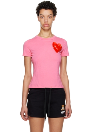 Moschino Pink Inflatable Heart T-Shirt