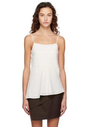 Theory Off-White Draped Camisole