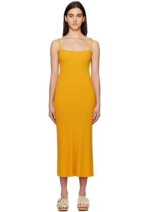 Chloé Yellow Ribbed Long Dress