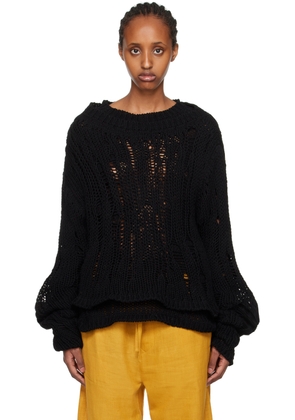 AIREI Black Layered Sweater