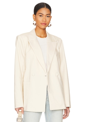 Good American the Boss Blazer 2.0 in Ivory. Size 8.
