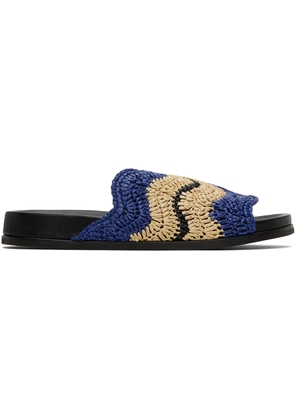 Marni Blue & Beige No Vacancy Inn Edition Fussbett Sandals
