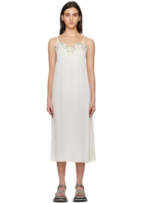 See by Chloé White Embroidered Midi Dress