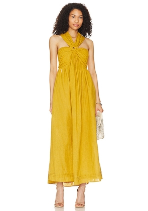 Cleobella Aurelia Maxi Dress in Mustard. Size S, XS.