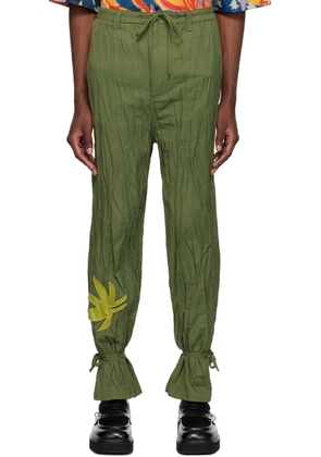 Marni Green No Vacancy Inn Edition Crinkled Trousers