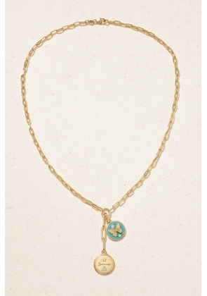 Foundrae - Dream + Petite Reverie Refined Clip 18-karat Gold, Enamel And Diamond Necklace - One size