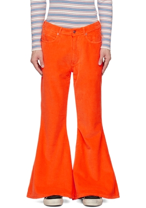 ERL Orange Flared Trousers