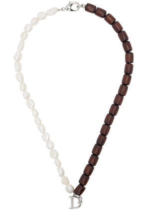 Dsquared2 White & Brown Shells Necklace