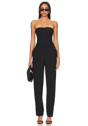 NBD Aitana Corset Jumpsuit in Black. Size L, S, XL, XS, XXS.