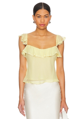 Tularosa Taylor Top in Yellow. Size M, S, XL, XS.