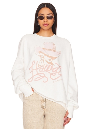 The Laundry Room Howdy Queen Jumper in White. Size M, S, XL, XS.