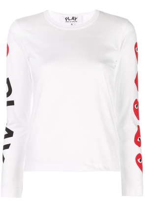 Comme Des Garçons Play logo print sweatshirt - White