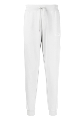 BOSS logo-print cotton track trousers - Grey