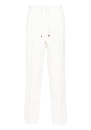 Brunello Cucinelli pressed-crease loose-fit trousers - White