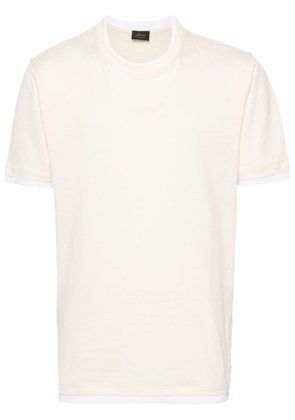 Brioni logo-embroidered layered T-shirt - Neutrals