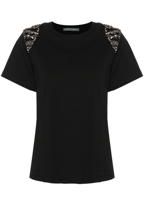 Alberta Ferretti gem-embellished T-shirt - Black