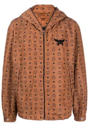 MCM monogram-print hooded jacket - Brown